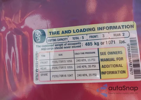 2010 Ford Ranger Sport из США, поврежденный, VIN 1FTKR4EE9APA77677